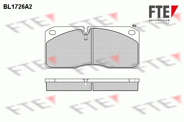Kit de plaquettes de frein, frein à disque FTE 9500018