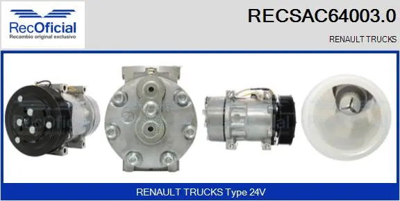 Compresseur, climatisation RECOFICIAL RECSAC64003.0