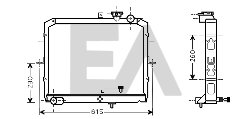 Radiateur, refroidissement du moteur EACLIMA 31R36010