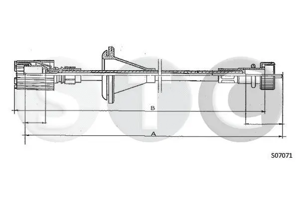 Câble flexible de commande de compteur STC T481180