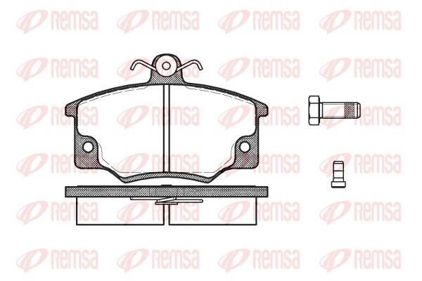 Kit de plaquettes de frein, frein à disque REMSA 0146.44
