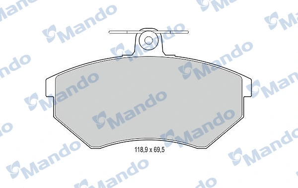 Kit de plaquettes de frein, frein à disque MANDO MBF015109