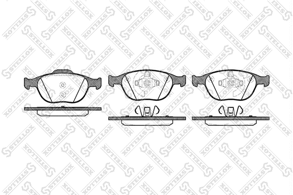 Kit de plaquettes de frein, frein à disque STELLOX 995 000-SX