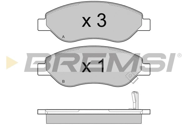 Kit de plaquettes de frein, frein à disque BREMSI BP3407