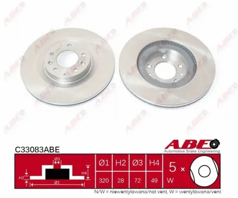 Disque de frein ABE C33083ABE
