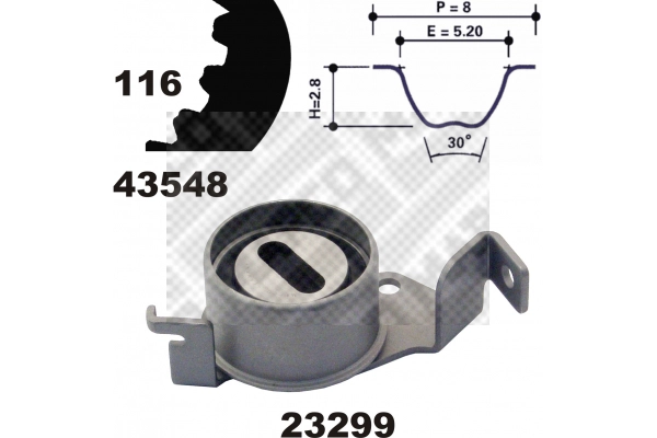 Kit de courroie crantée MAPCO 23548