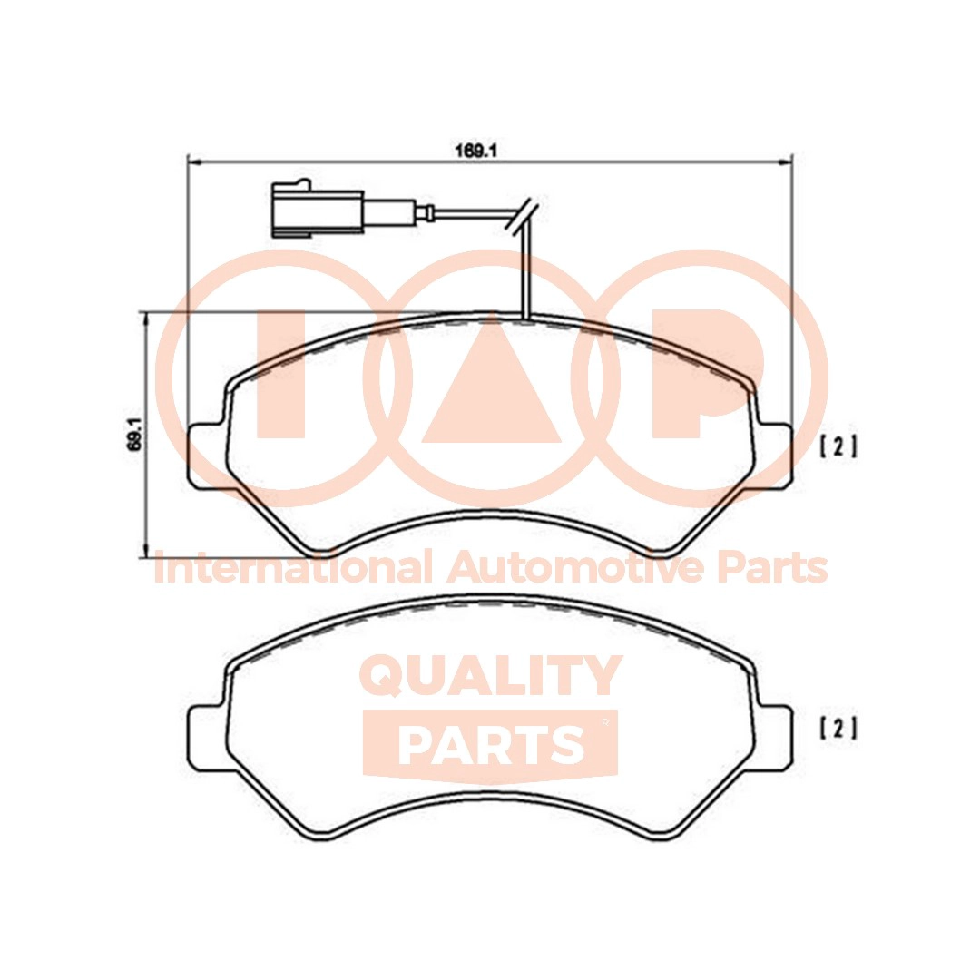 Kit de plaquettes de frein, frein à disque IAP QUALITY PARTS 704-08033P