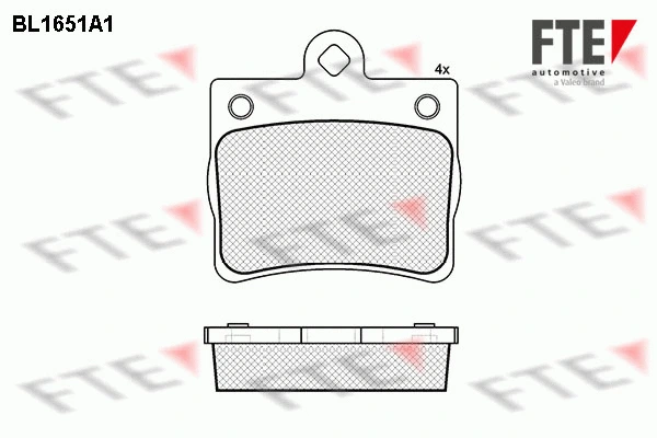Kit de plaquettes de frein, frein à disque FTE 9010268