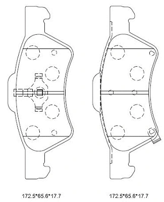 Kit de plaquettes de frein, frein à disque ASIMCO KD6747