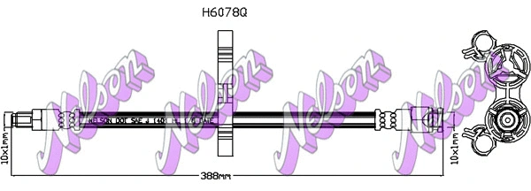 Flexible de frein KAWE H6078Q