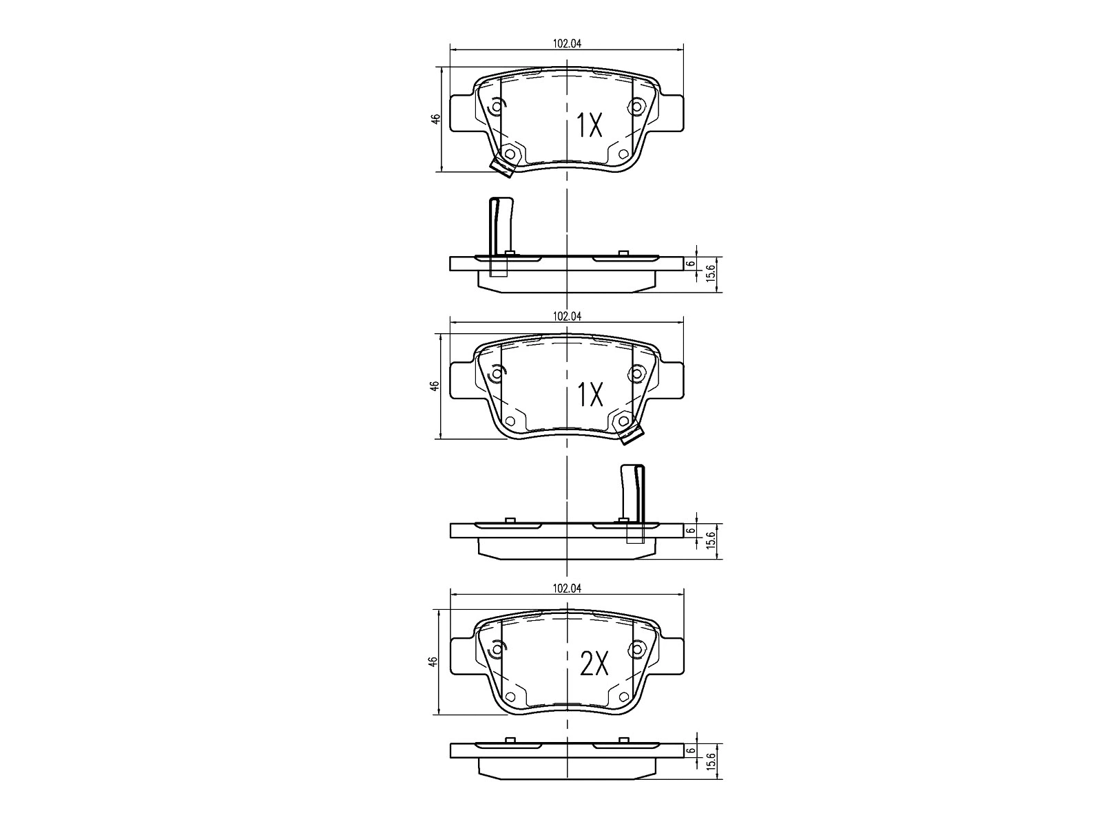 Kit de plaquettes de frein, frein à disque A.Z. Meisterteile AZMT-44-022-1185