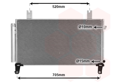 Condenseur, climatisation VAN WEZEL 25015707