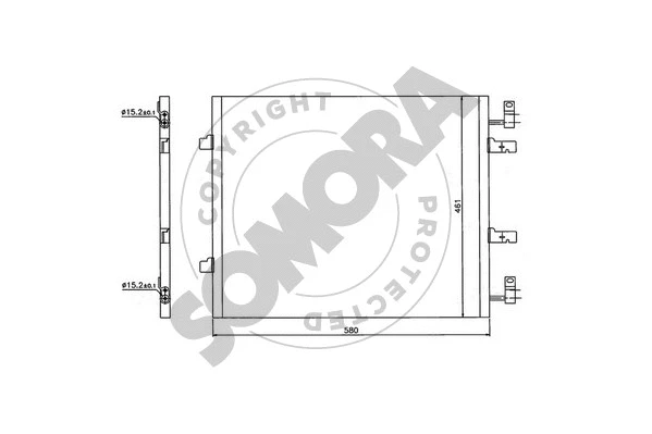 Condenseur, climatisation SOMORA 245160A