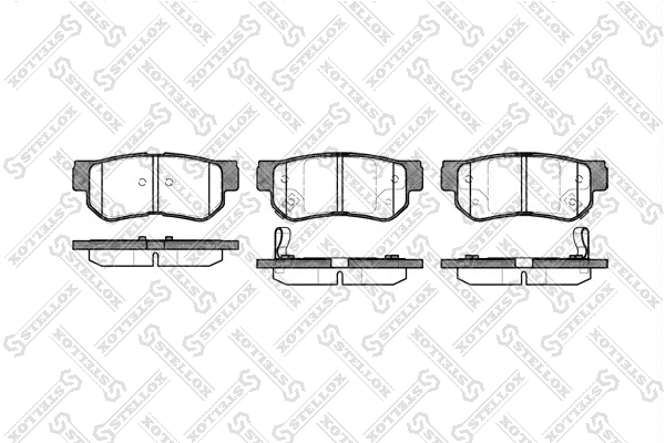 Kit de plaquettes de frein, frein à disque STELLOX 757 002B-SX