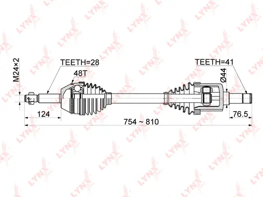 Arbre de transmission LYNXAUTO CD-1050A