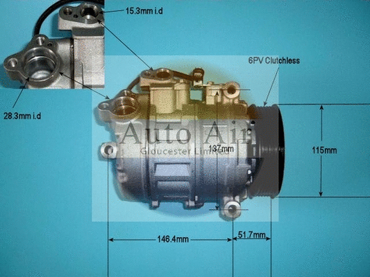 Compresseur, climatisation AUTO AIR GLOUCESTER 14-9644P