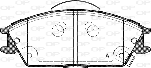 Kit de plaquettes de frein, frein à disque OPEN PARTS BPA0224.22