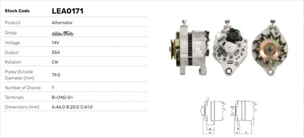 Alternateur LUSA LEA0171