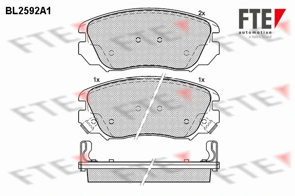 Kit de plaquettes de frein, frein à disque FTE 9010843