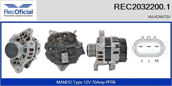 Alternateur RECOFICIAL REC2032200.1