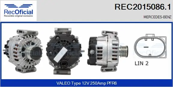 Alternateur RECOFICIAL REC2015086.1