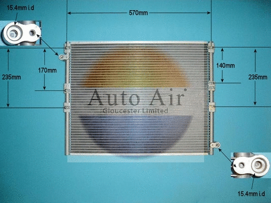 Condenseur, climatisation AUTO AIR GLOUCESTER 16-1023