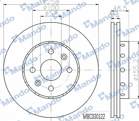 Disque de frein MANDO MBC030122