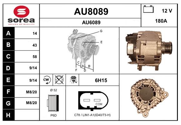 Alternateur SNRA AU8089