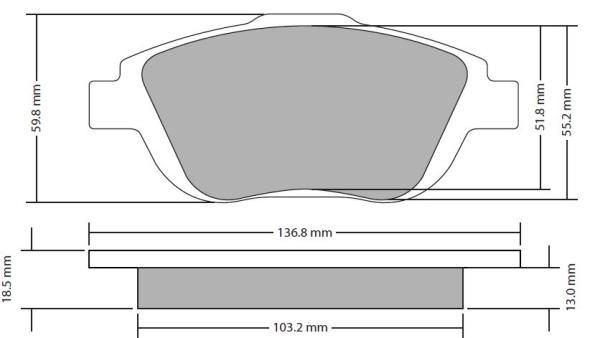 Kit de plaquettes de frein, frein à disque FREMAX FBP-1722