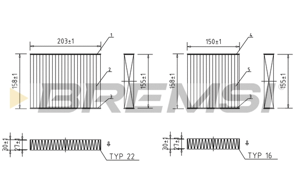 Filtre, air de l'habitacle BREMSI FC0166A