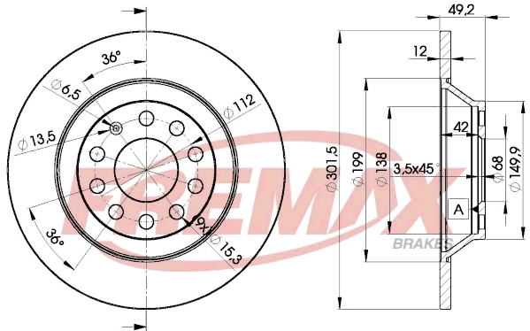Disque de frein FREMAX BD-5313