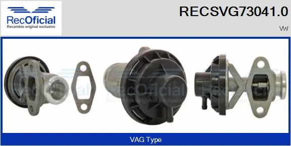 Vanne EGR RECOFICIAL RECSVG73041.0