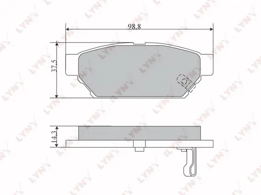 Kit de plaquettes de frein, frein à disque LYNXAUTO BD-5516