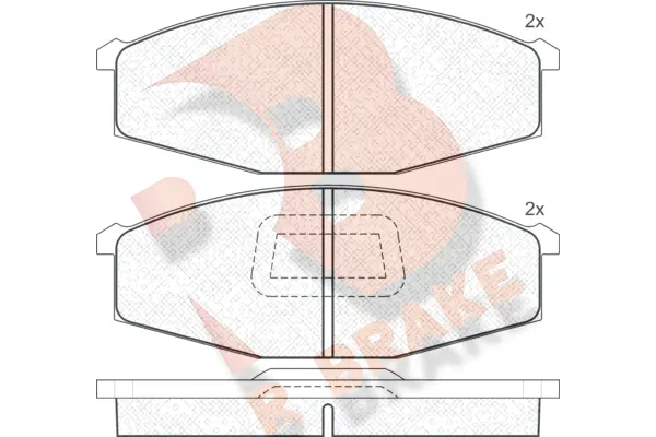 Kit de plaquettes de frein, frein à disque R BRAKE RB0376