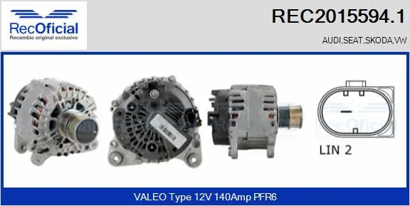 Alternateur RECOFICIAL REC2015594.1
