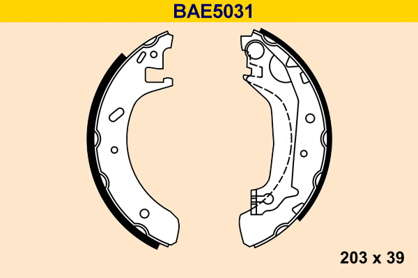 Jeu de mâchoires de frein BARUM BAE5031