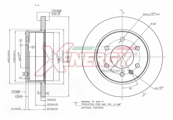 Disque de frein AP XENERGY X601495