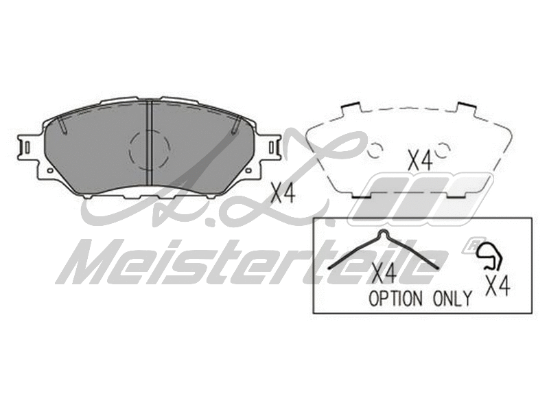 Kit de plaquettes de frein, frein à disque A.Z. Meisterteile AZMT-44-022-2453
