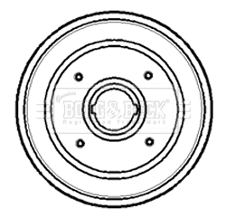 Tambour de frein BORG & BECK BBR7085