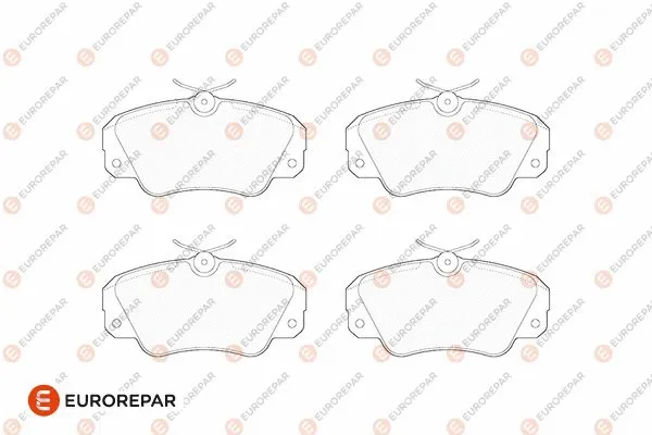 Kit de plaquettes de frein, frein à disque EUROREPAR 1686279680