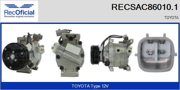 Compresseur, climatisation RECOFICIAL RECSAC86010.1