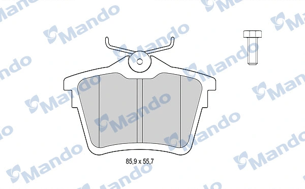 Kit de plaquettes de frein, frein à disque MANDO MBF015204