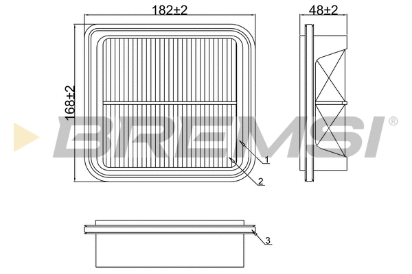 Filtre à air BREMSI FA2204