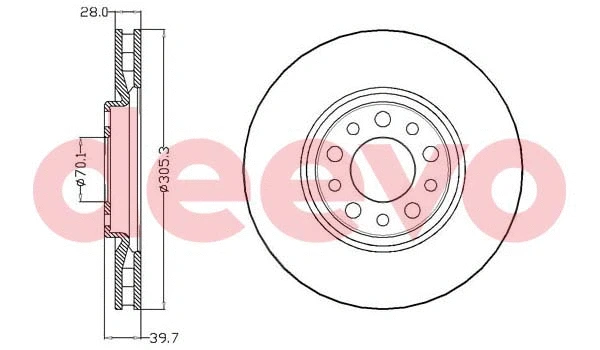 Disque de frein DEEVO BD18080