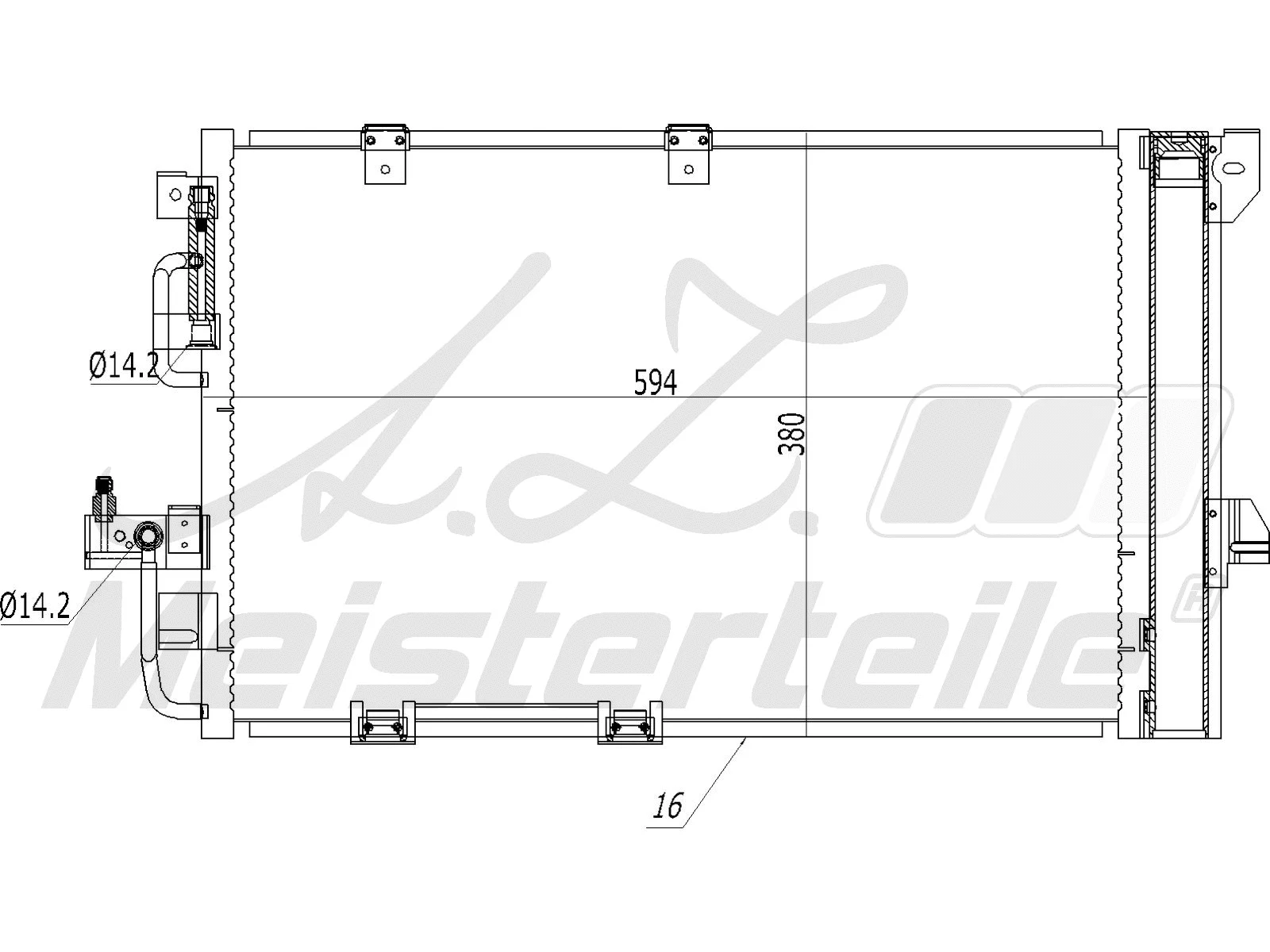 Condenseur, climatisation A.Z. Meisterteile AZMT-45-030-1036