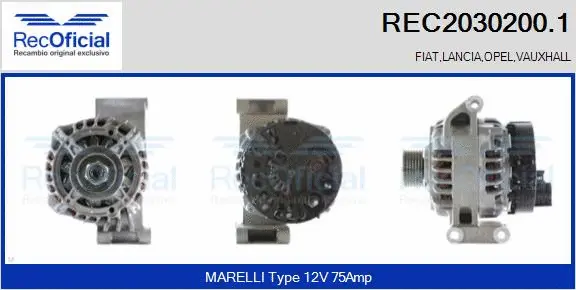 Alternateur RECOFICIAL REC2030200.1