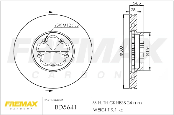 Disque de frein FREMAX BD-5641