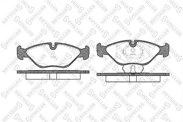 Kit de plaquettes de frein, frein à disque STELLOX 330 000-SX