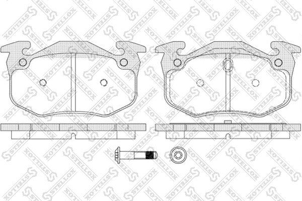 Kit de plaquettes de frein, frein à disque STELLOX 155 070B-SX