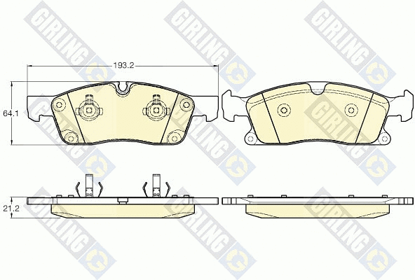 Kit de plaquettes de frein, frein à disque GIRLING 6119462